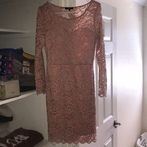 Blush lace dress